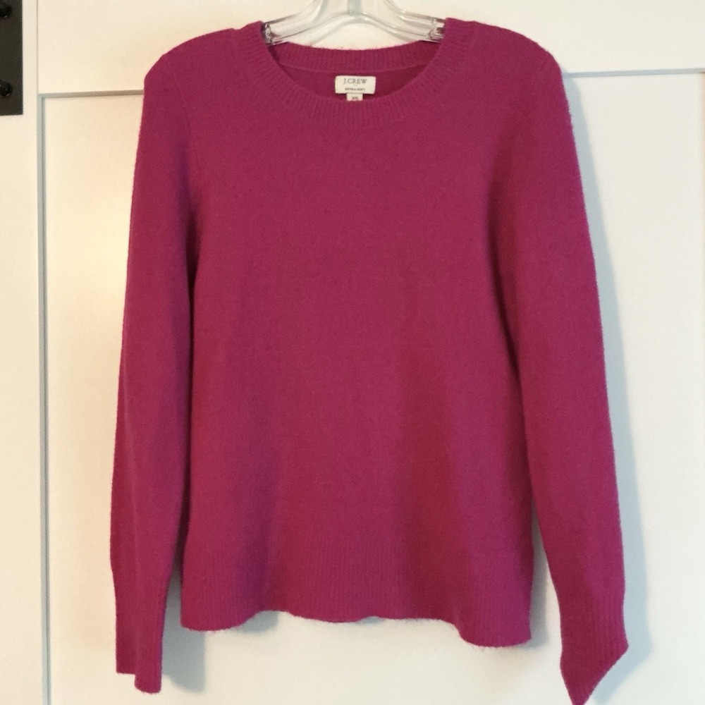 J. Crew Crewneck Sweater in extra-soft yarn Size XS Pink Pullover Cozycore‎